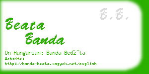 beata banda business card